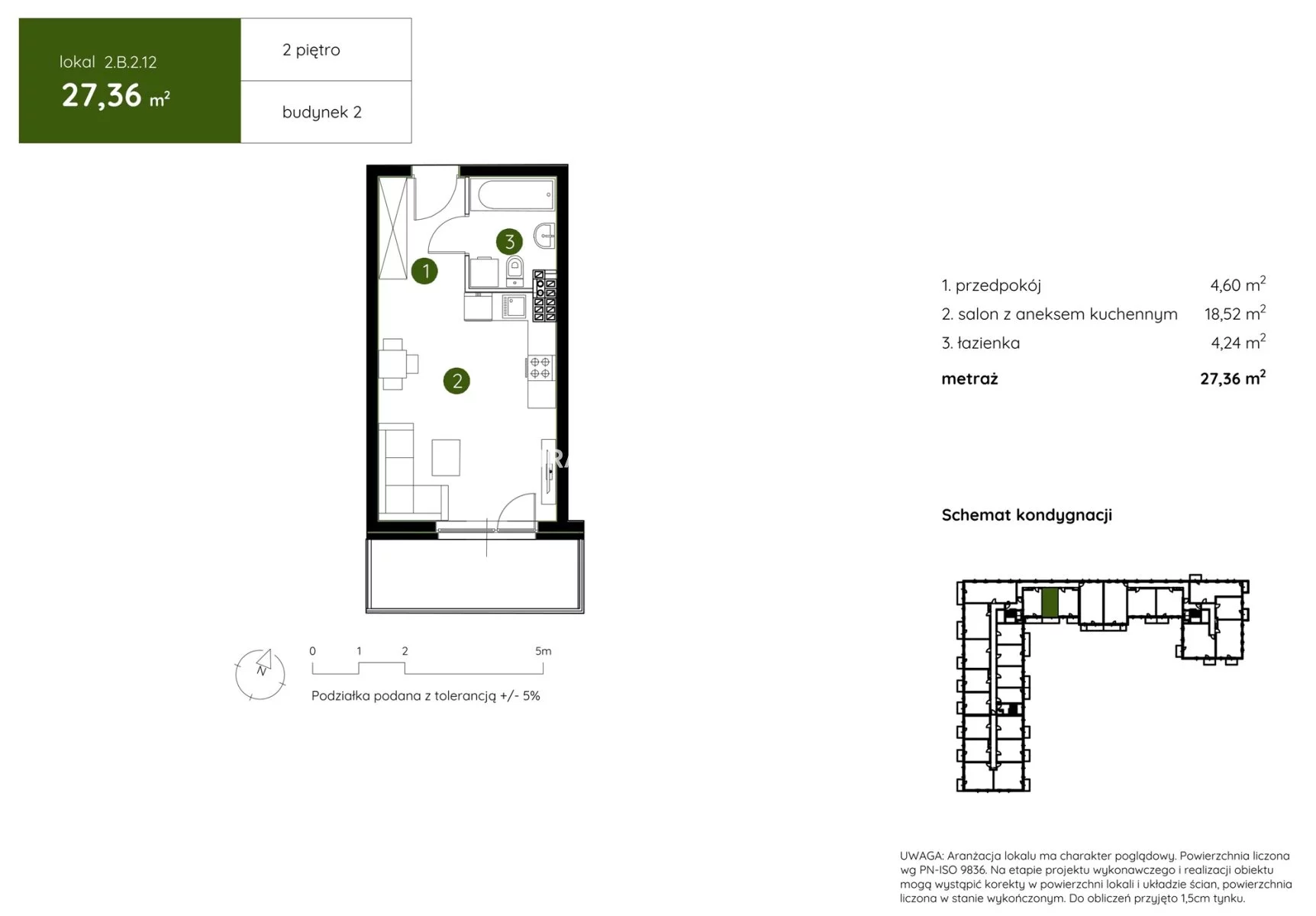 1 pokój, mieszkanie 27,36 m², piętro 2, oferta nr , BS2-MS-304397-17, Kraków, Prądnik Biały, Pękowicka
