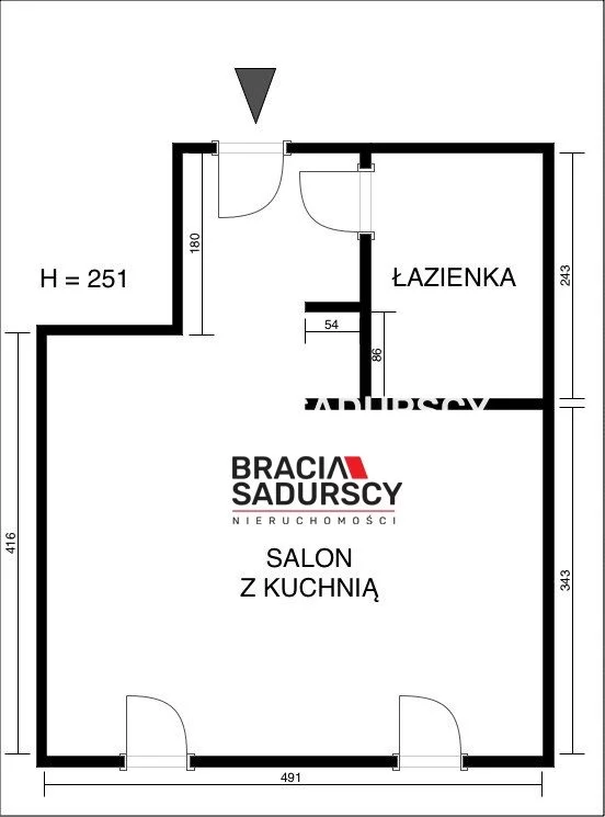 1 pokój, mieszkanie 26,00 m², parter, oferta nr , BS3-MS-309387, Kraków, Prądnik Biały, Bronowice Wielkie, Piaskowa