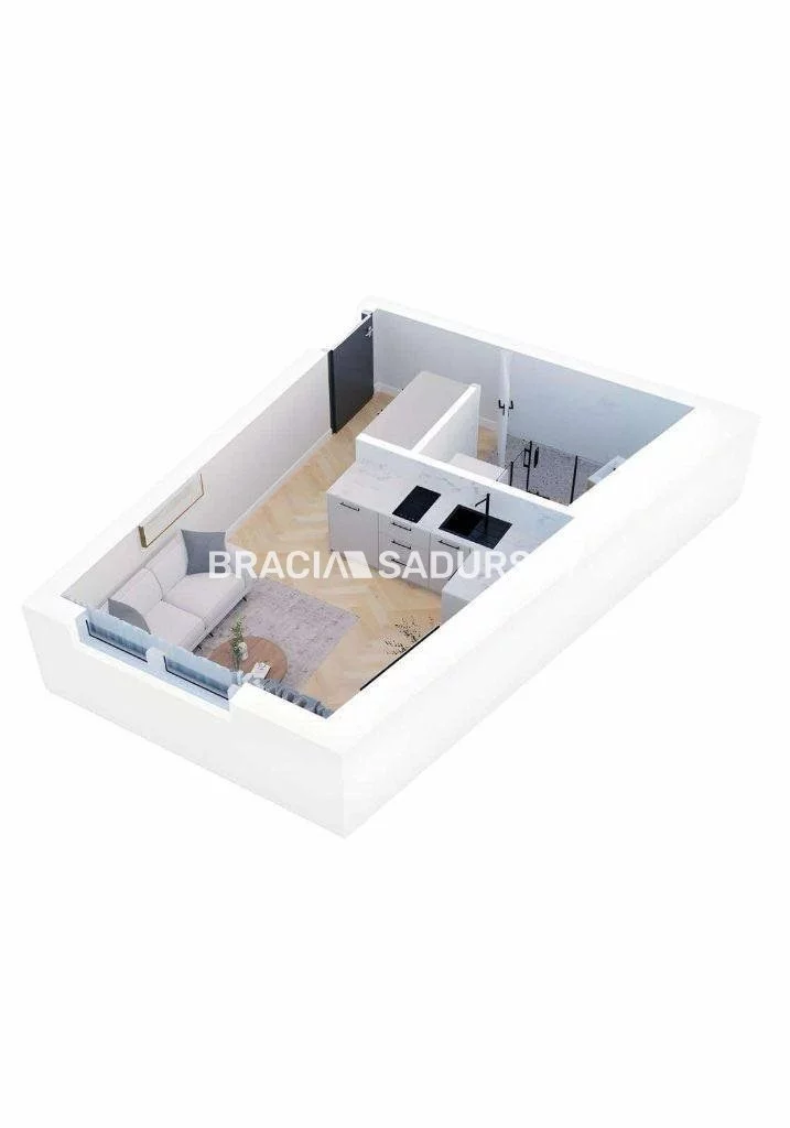 1 pokój, mieszkanie 19,50 m², parter, oferta nr , BS4-MS-310116-1, Kraków, Podgórze, św. Kingi