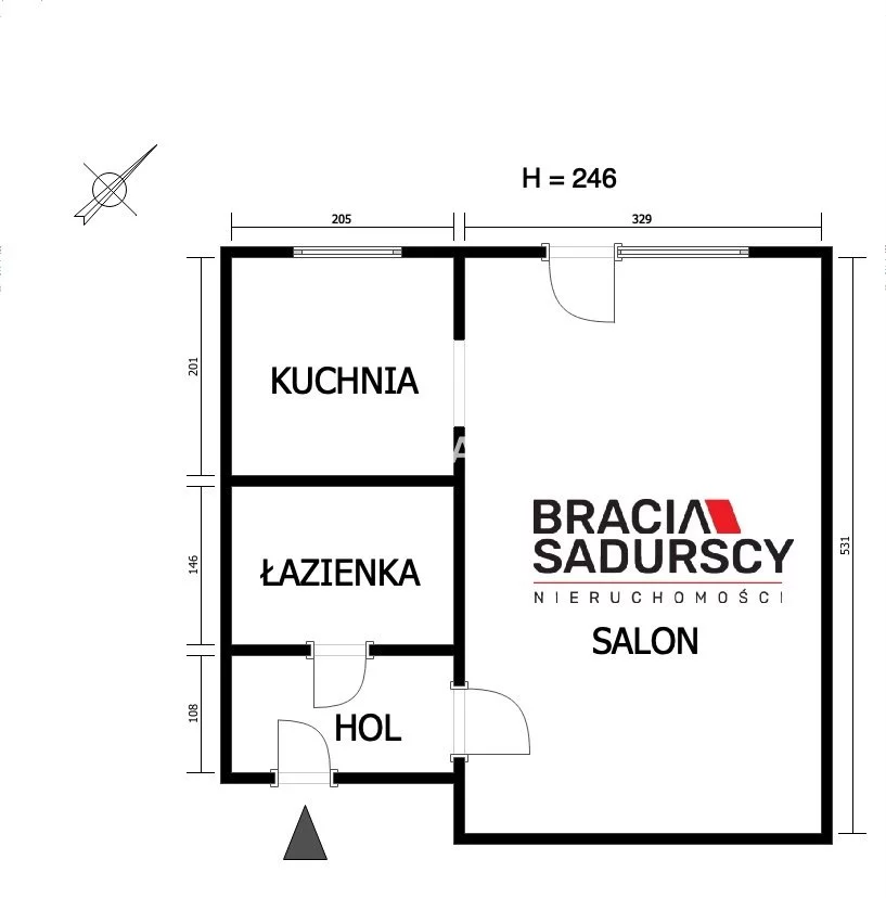 1 pokój, mieszkanie 28,00 m², piętro 1, oferta nr , BS3-MS-310034, Wieliczka, Wincentego Pola