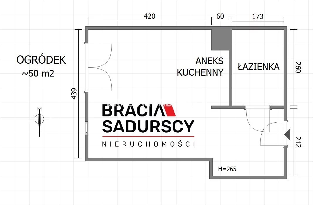 1 pokój, mieszkanie 30,20 m², parter, oferta nr , BS2-MW-301084-2, Kraków, Bronowice, Chełmońskiego