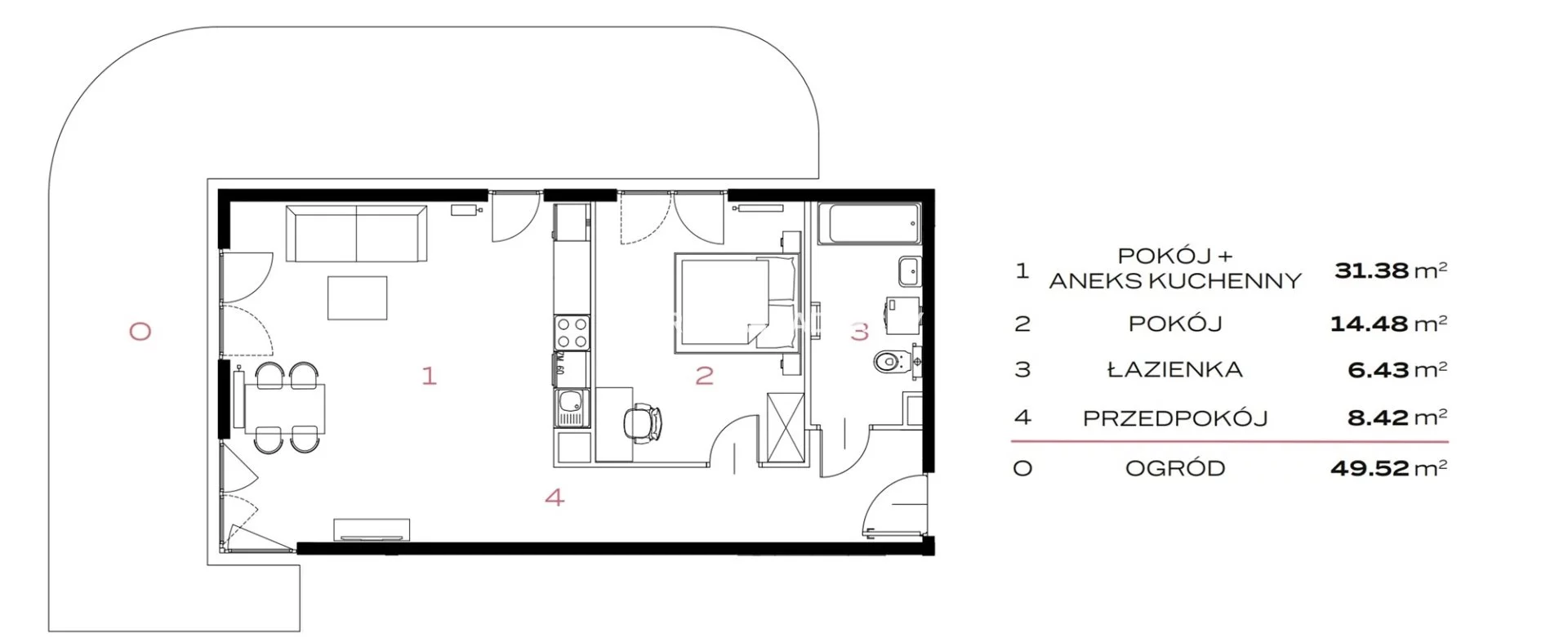 2 pokoje, mieszkanie 60,68 m², parter, oferta nr , BS2-MS-296159-92, Kraków, Prądnik Biały, 29 listopada - okolice