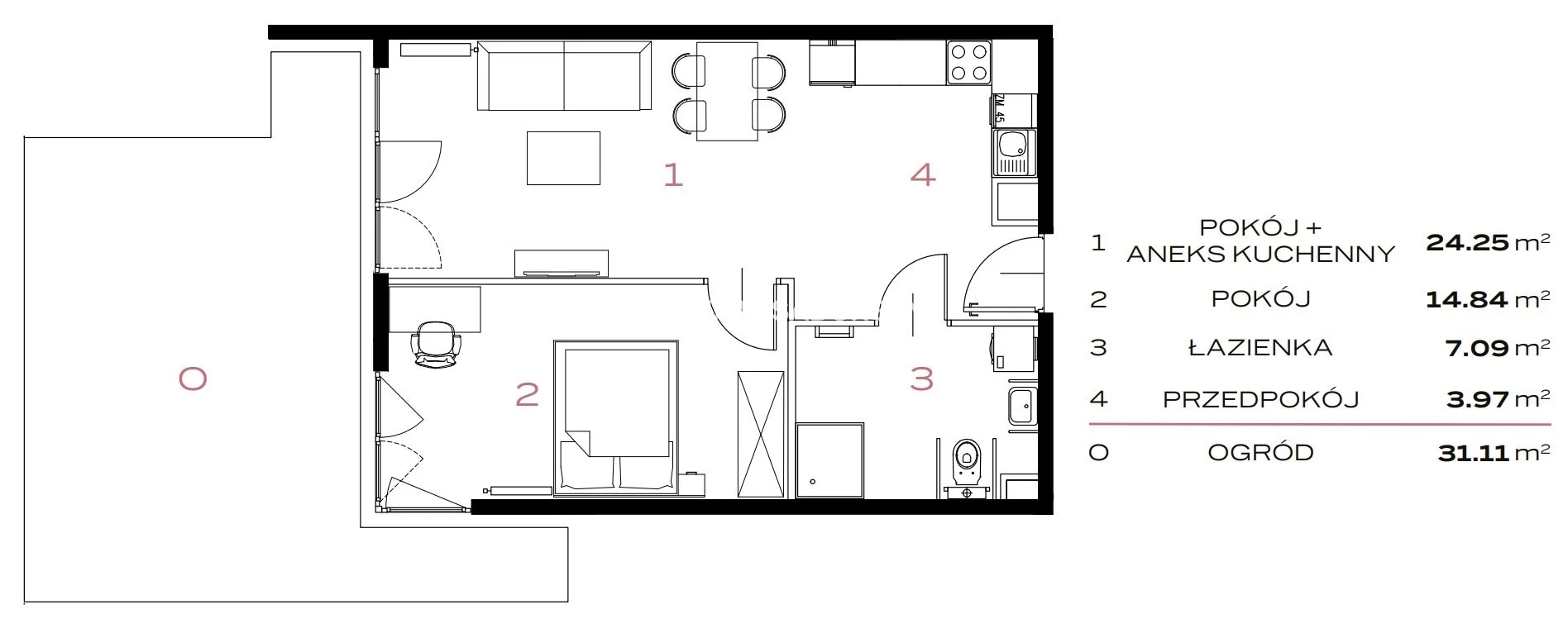 2 pokoje, mieszkanie 50,20 m², parter, oferta nr , BS2-MS-296166-93, Kraków, Prądnik Biały, 29 listopada - okolice