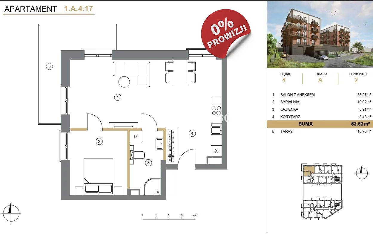 Mieszkanie dwupokojowe 53,53 m², Wieliczka, Adama Asnyka, Sprzedaż