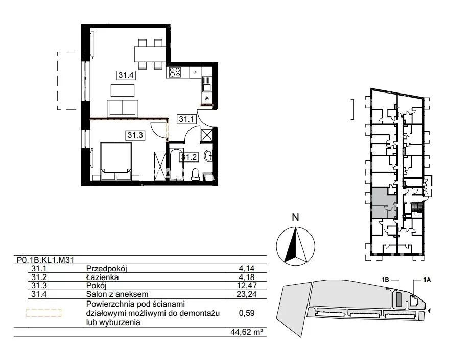 2 pokoje, mieszkanie 44,45 m², parter, oferta nr , BS2-MS-310813-122, Kraków, Bieżanów-Prokocim, Osiedle Złocień, Agatowa