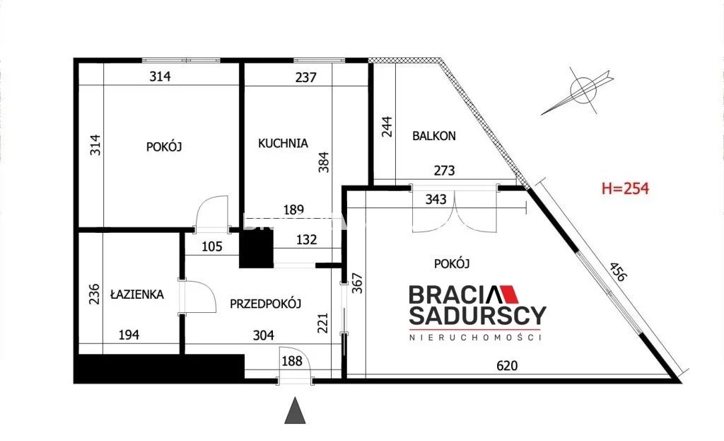 2 pokoje, mieszkanie 47,54 m², piętro 1, oferta nr , BS1-MS-310790-3, Kraków, Prądnik Biały, Górka Narodowa, Banacha