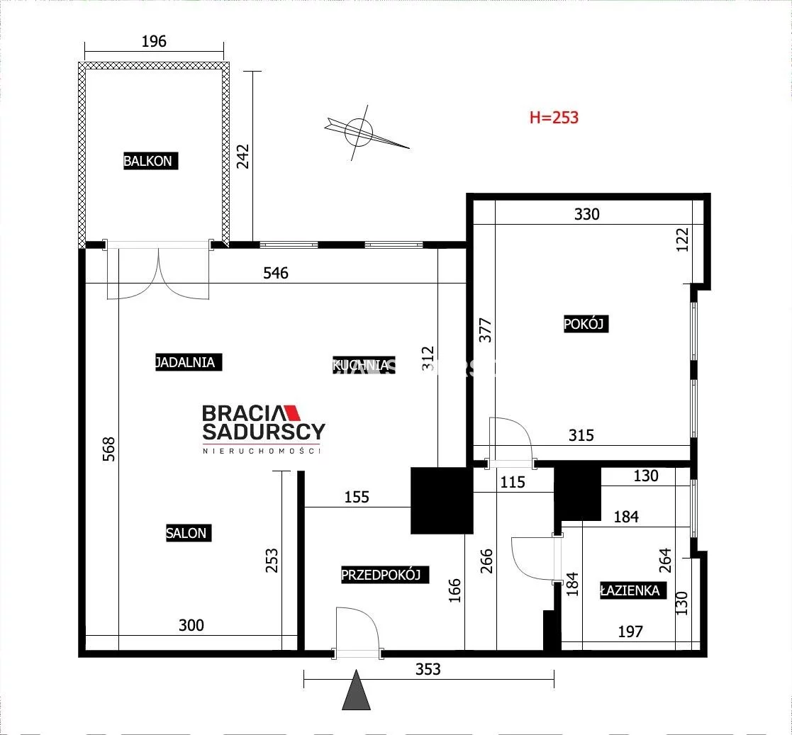 2 pokoje, mieszkanie 49,30 m², piętro 3, oferta nr , BS4-MS-312341, Kraków, Mistrzejowice, Baziaka