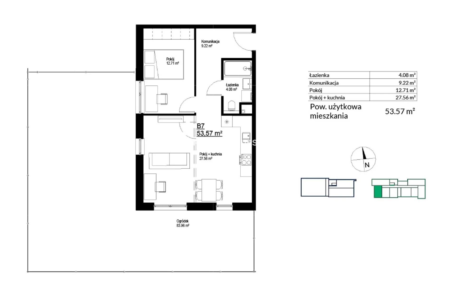 2 pokoje, mieszkanie 53,57 m², parter, oferta nr , BS2-MS-300209-31, Kraków, Bieżanów-Prokocim, Bieżanów, Bieżanów
