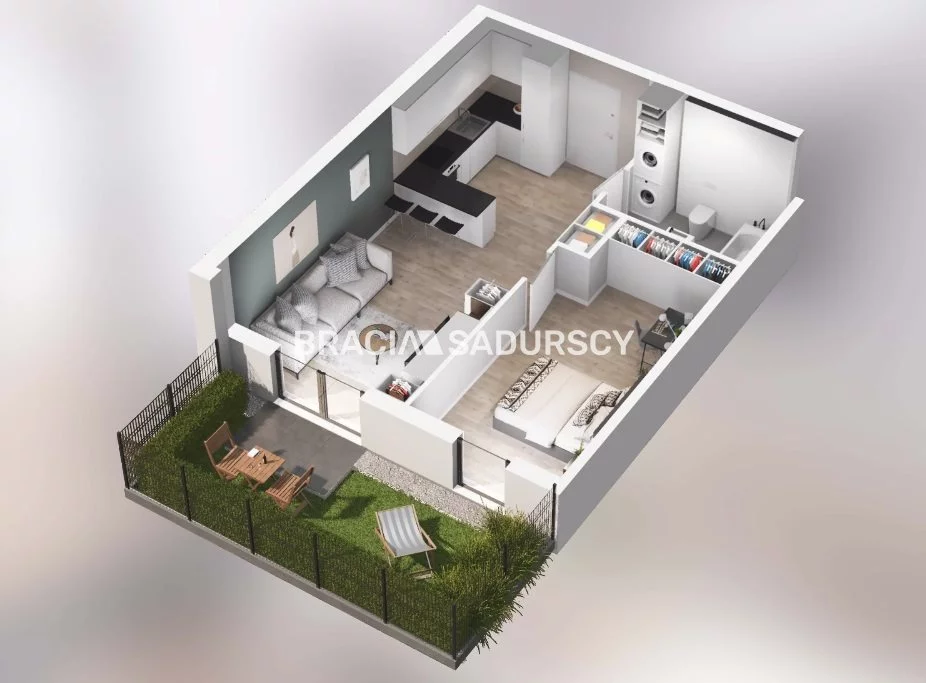 2 pokoje, mieszkanie 46,94 m², parter, oferta nr , BS2-MS-304719-16, Kraków, Podgórze, Rybitwy, Bukowa