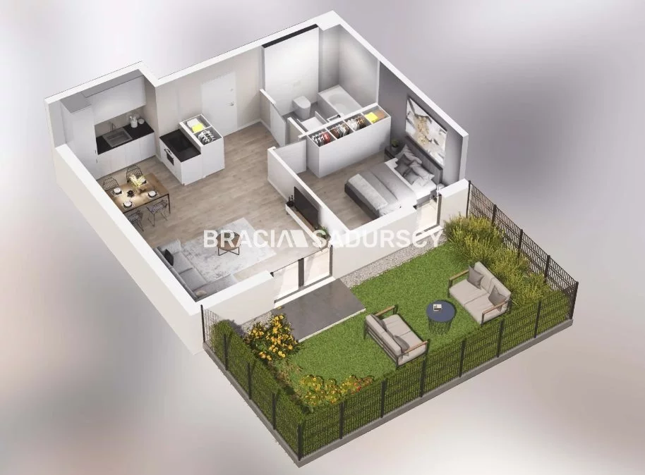 2 pokoje, mieszkanie 46,01 m², parter, oferta nr , BS2-MS-304720-16, Kraków, Podgórze, Rybitwy, Bukowa