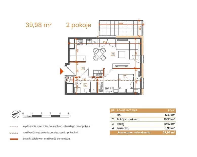 2 pokoje, mieszkanie 39,98 m², piętro 11, oferta nr , BS2-MS-309076-5, Katowice, Ceglana