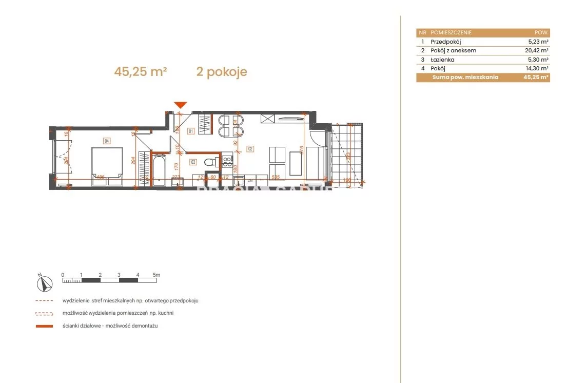2 pokoje, mieszkanie 45,25 m², piętro 7, oferta nr , BS2-MS-309136-5, Katowice, Ceglana