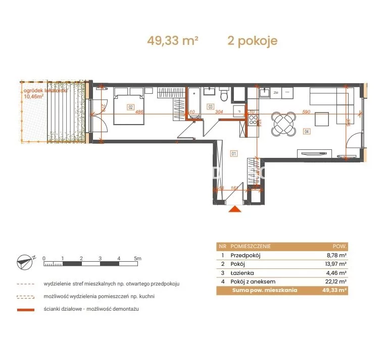 2 pokoje, mieszkanie 49,33 m², parter, oferta nr , BS2-MS-309149-6, Katowice, Ceglana