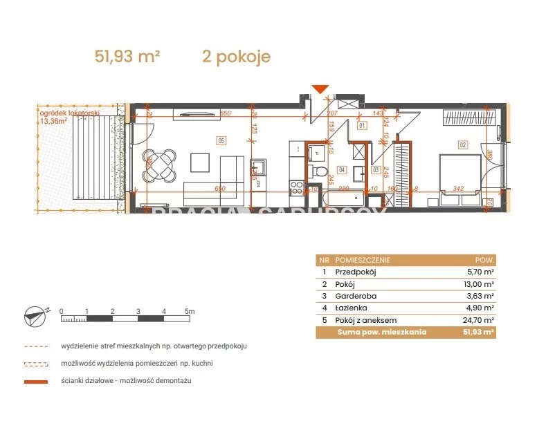 2 pokoje, mieszkanie 51,93 m², parter, oferta nr , BS2-MS-309154-6, Katowice, Ceglana