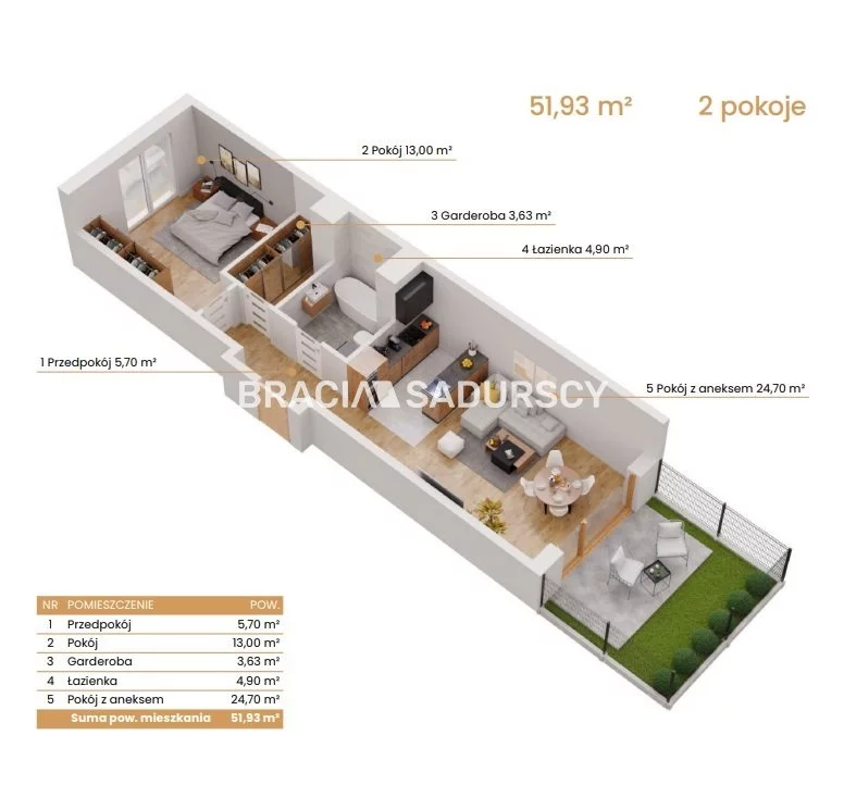2 pokoje, mieszkanie 51,93 m², parter, oferta nr , BS2-MS-309154-6, Katowice, Ceglana