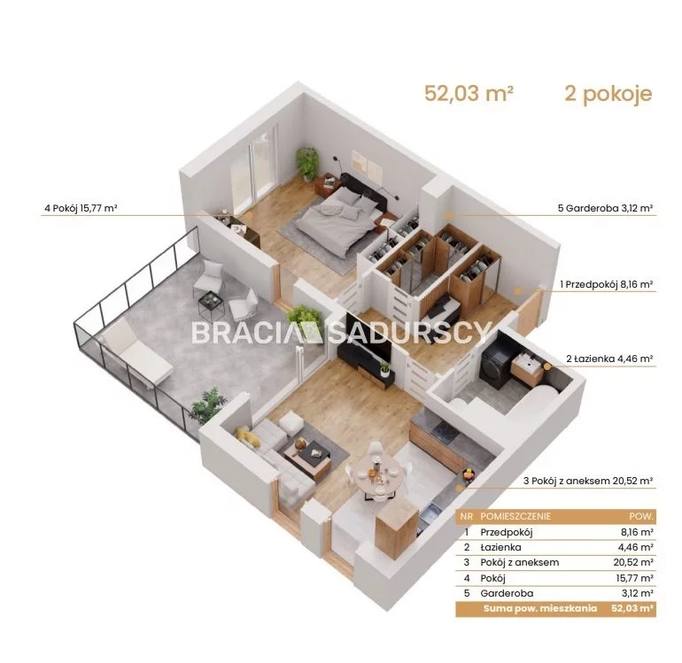 2 pokoje, mieszkanie 52,03 m², piętro 3, oferta nr , BS2-MS-309155-6, Katowice, Ceglana