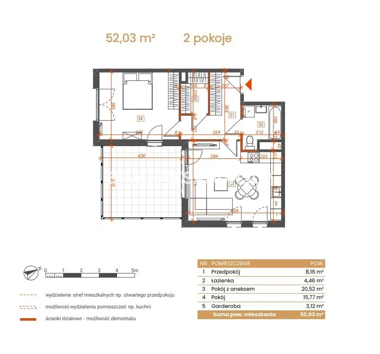 2 pokoje, mieszkanie 52,03 m², piętro 3, oferta nr , BS2-MS-309155-6, Katowice, Ceglana