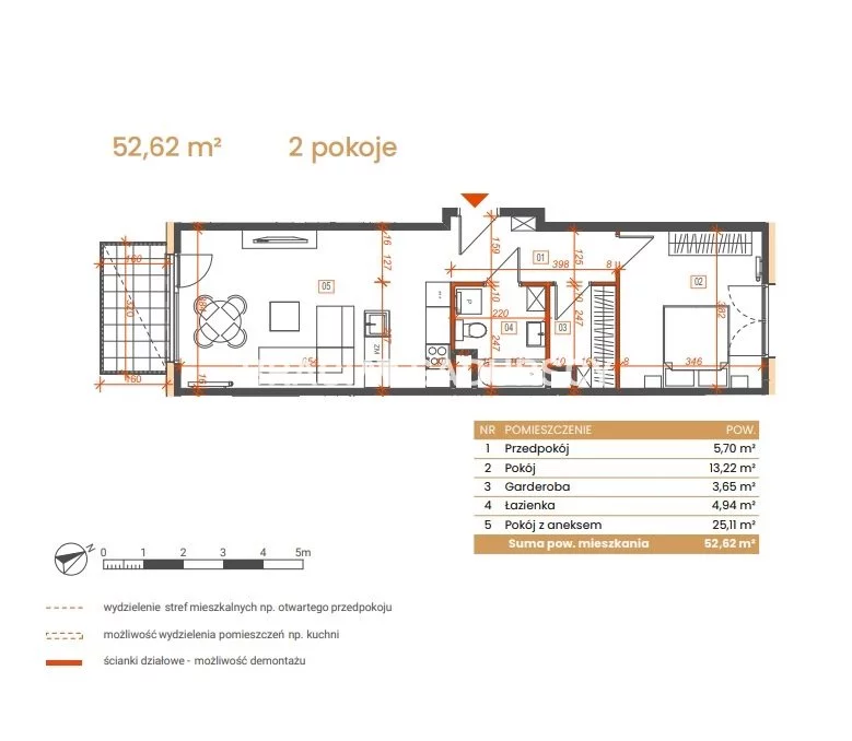 2 pokoje, mieszkanie 52,62 m², piętro 1, oferta nr , BS2-MS-309156-6, Katowice, Ceglana