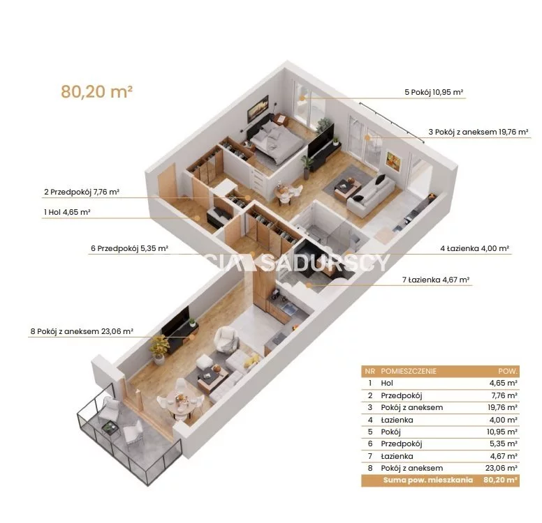 2 pokoje, mieszkanie 80,20 m², piętro 4, oferta nr , BS2-MS-309186-6, Katowice, Ceglana