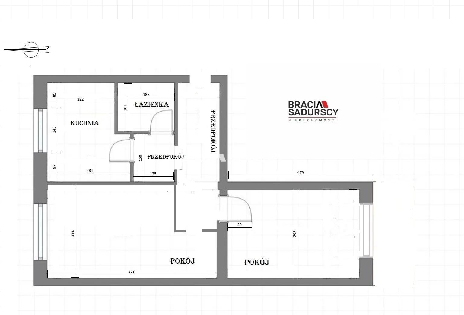 2 pokoje, mieszkanie 51,44 m², piętro 2, oferta nr , BS4-MS-310149-1, Kraków, Mistrzejowice, Nowa Huta, os. Centrum C