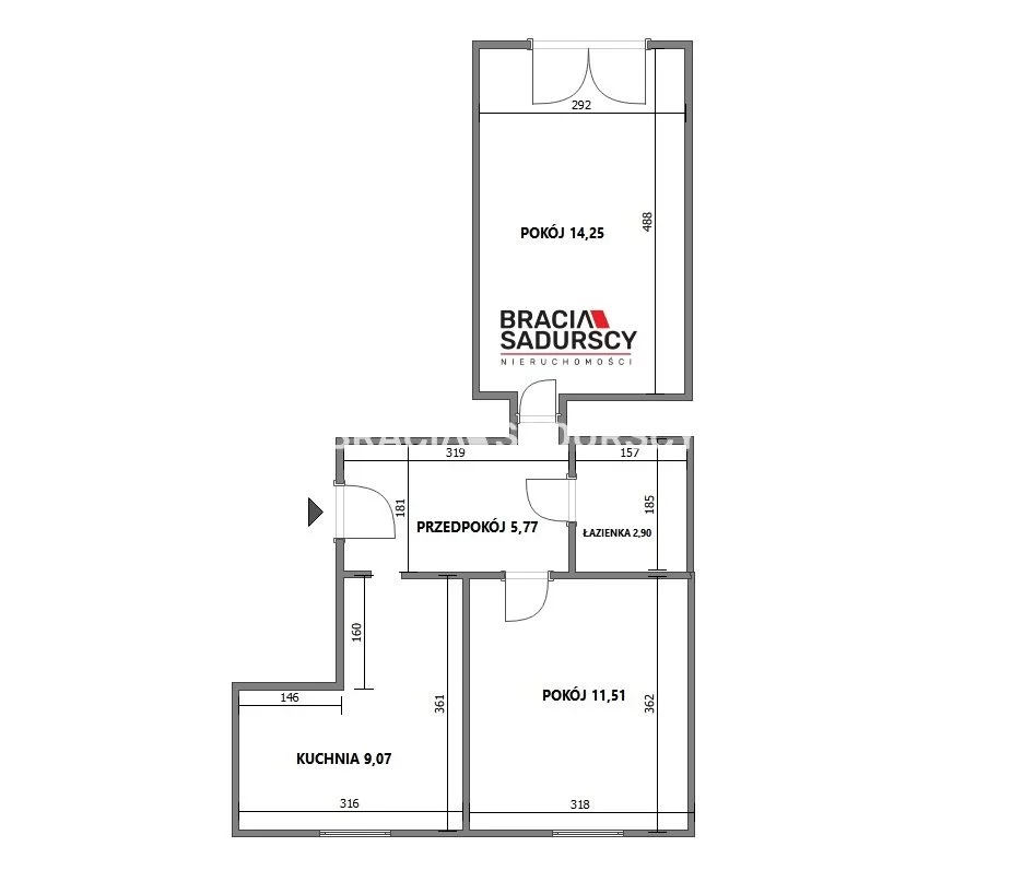 2 pokoje, mieszkanie 44,00 m², piętro 2, oferta nr , BS5-MS-311006-4, Kraków, Mistrzejowice, Nowa Huta, os. Centrum C