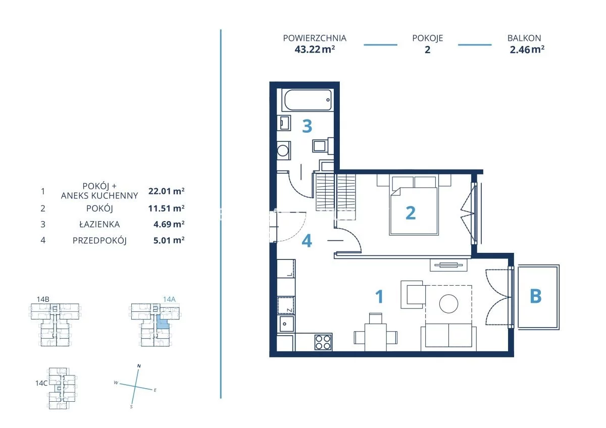 2 pokoje, mieszkanie 43,22 m², piętro 3, oferta nr , BS2-MS-300796-28, Kraków, Dębniki, Ruczaj, Czerwone Maki
