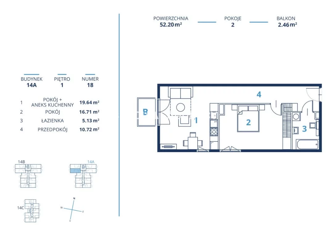 2 pokoje, mieszkanie 52,20 m², piętro 1, oferta nr , BS2-MS-300826-29, Kraków, Dębniki, Ruczaj, Czerwone Maki
