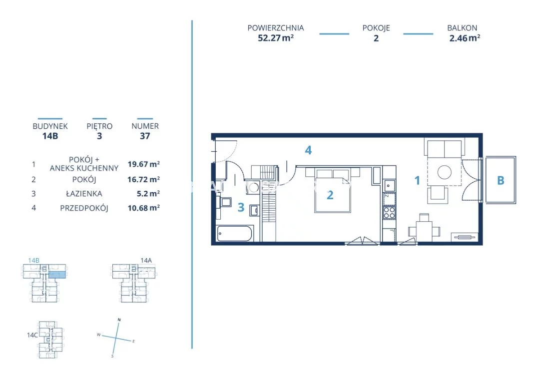 2 pokoje, mieszkanie 52,27 m², piętro 3, oferta nr , BS2-MS-305008-29, Kraków, Dębniki, Ruczaj, Czerwone Maki