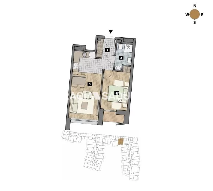 2 pokoje, mieszkanie 39,00 m², piętro 3, oferta nr , BS2-MS-311914-1, Kraków, Krowodrza, Łobzów, Czyżewskiego