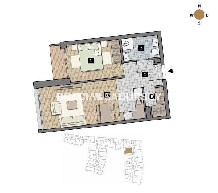 2 pokoje, mieszkanie 39,00 m², piętro 2, oferta nr , BS2-MS-311923-1, Kraków, Krowodrza, Łobzów, Czyżewskiego