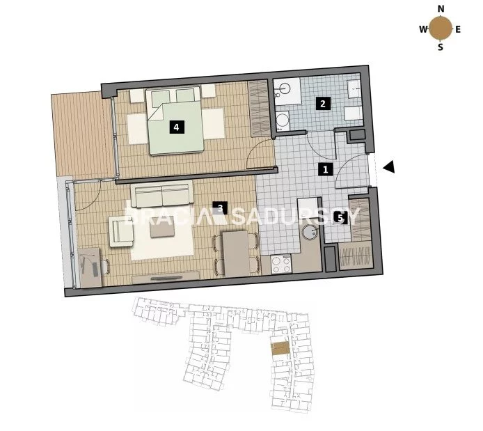 2 pokoje, mieszkanie 39,00 m², piętro 1, oferta nr , BS2-MS-311926-1, Kraków, Krowodrza, Łobzów, Czyżewskiego