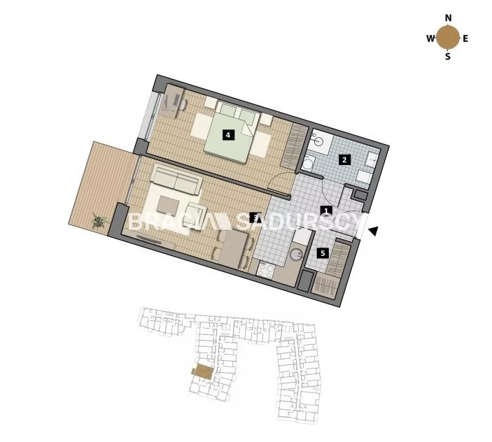 2 pokoje, mieszkanie 39,00 m², piętro 1, oferta nr , BS2-MS-311930-1, Kraków, Krowodrza, Łobzów, Czyżewskiego