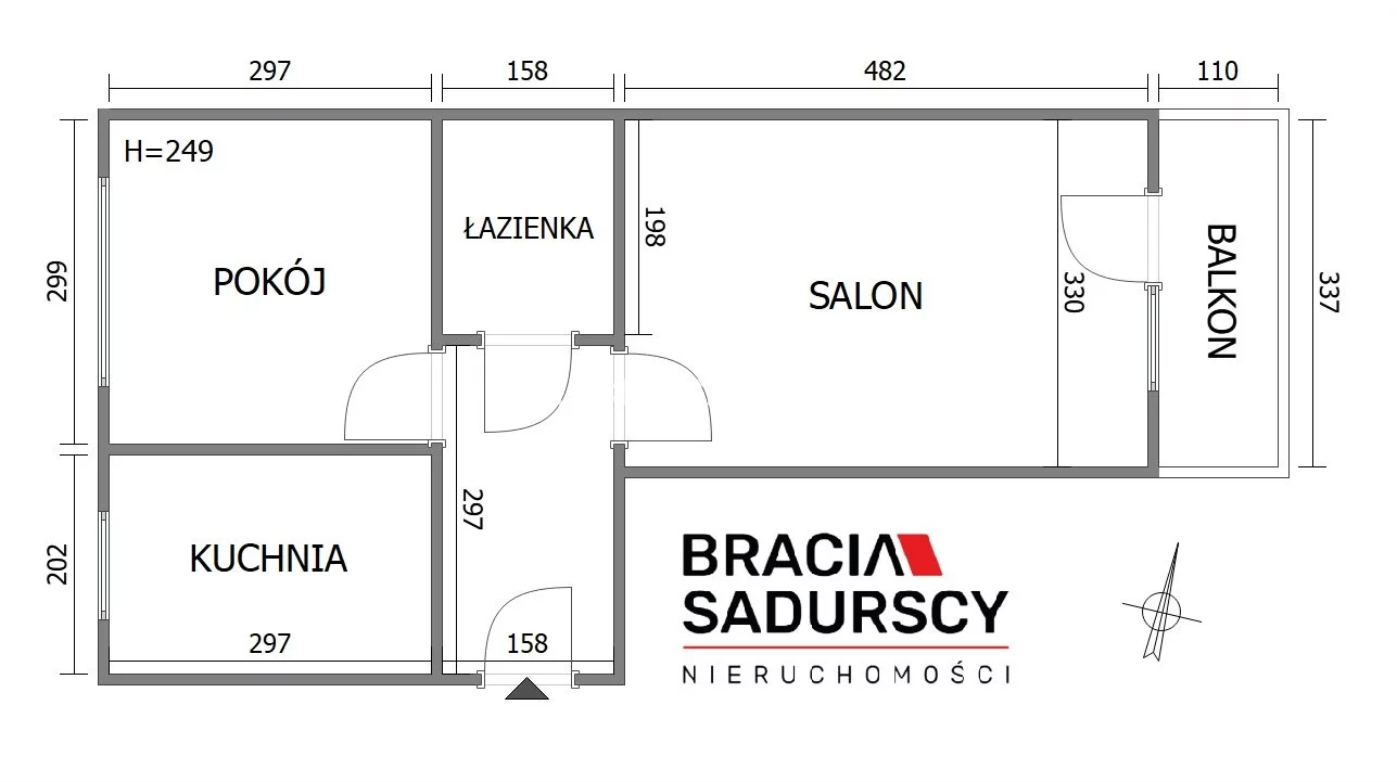 2 pokoje, mieszkanie 39,20 m², piętro 3, oferta nr , BS1-MS-309533-65, Kraków, Bieżanów-Prokocim, Prokocim, Erazma Jerzmanowskiego