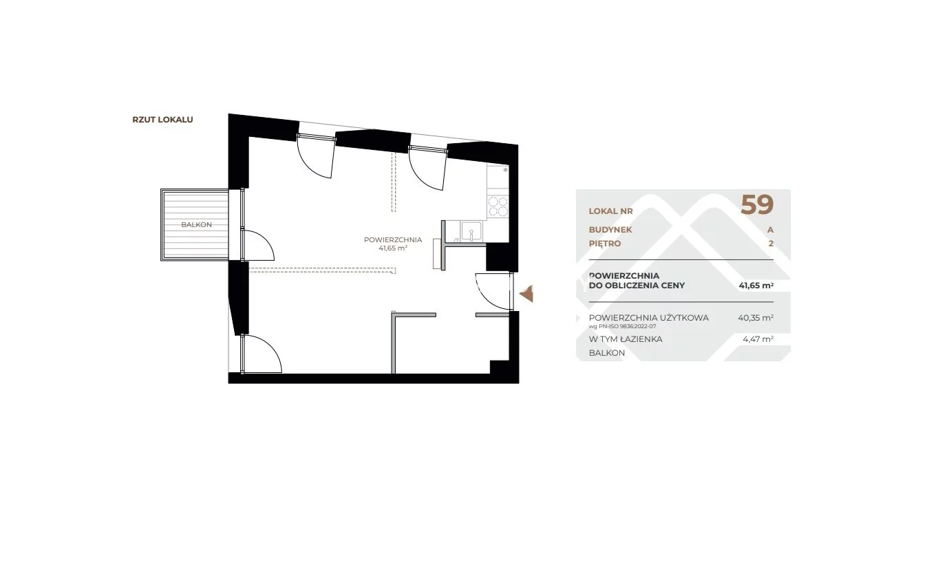 2 pokoje, mieszkanie 41,65 m², piętro 2, oferta nr , BS2-MS-311559, Kraków, Grzegórzki, Fabryczna