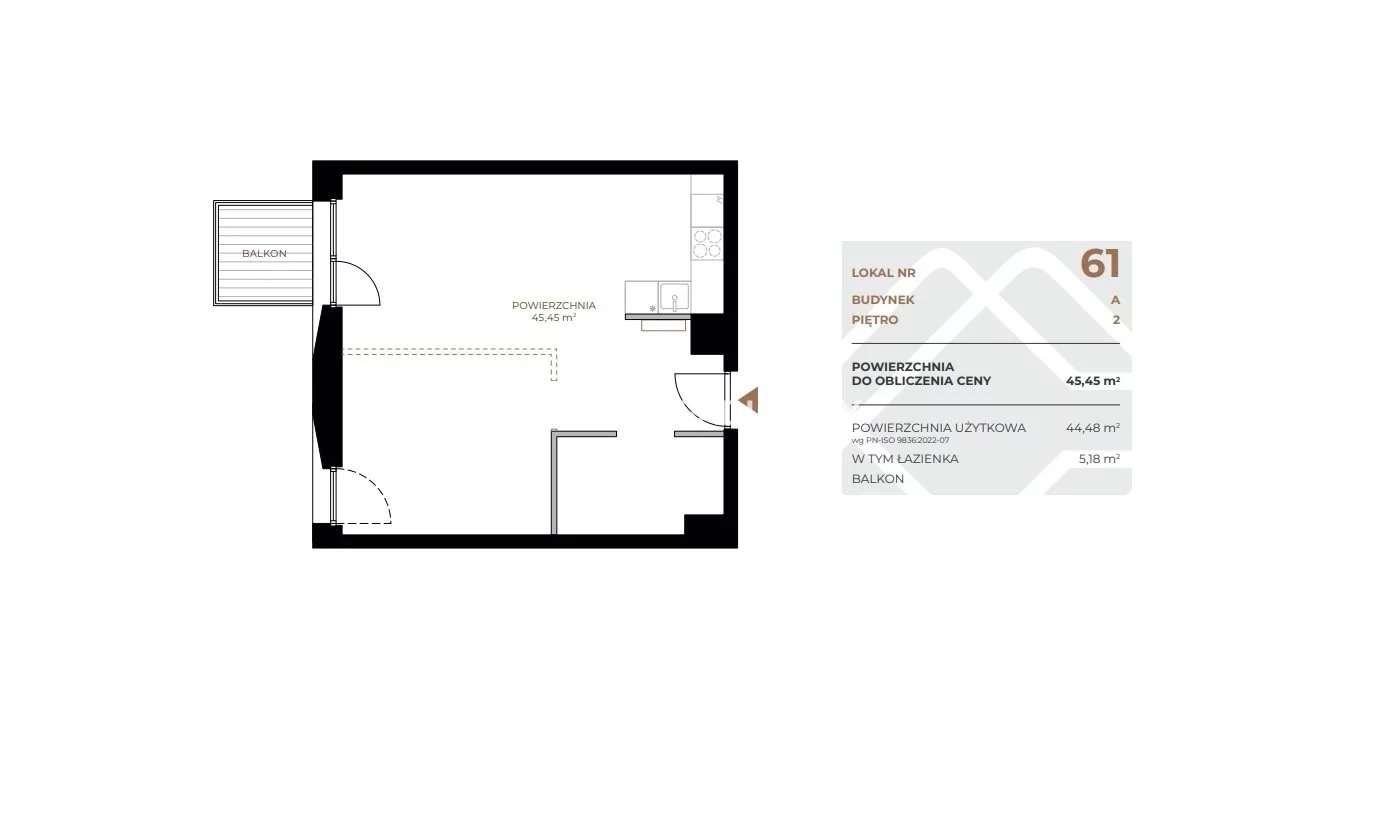 2 pokoje, mieszkanie 45,45 m², piętro 2, oferta nr , BS2-MS-311562, Kraków, Grzegórzki, Fabryczna