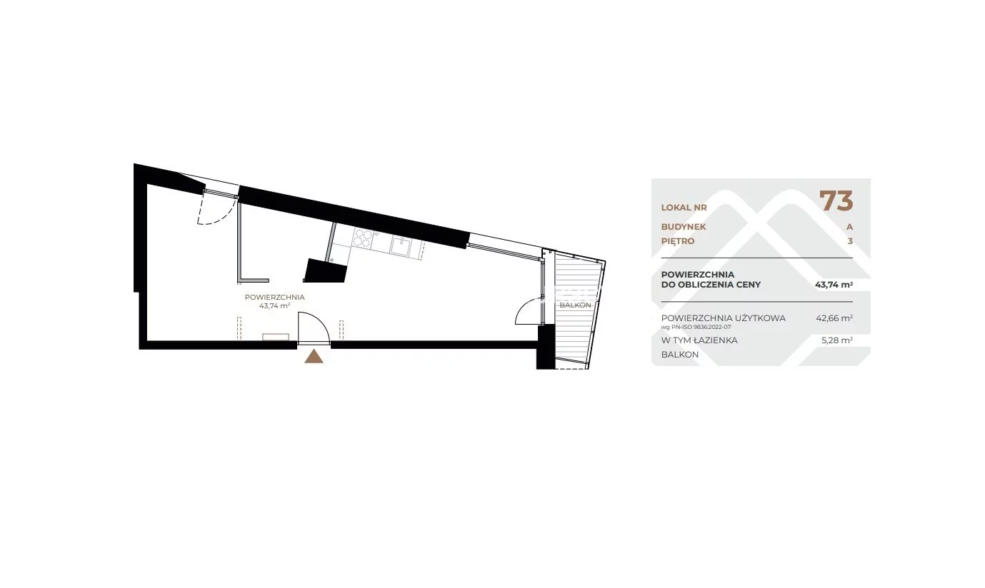 2 pokoje, mieszkanie 43,74 m², piętro 3, oferta nr , BS2-MS-311573, Kraków, Grzegórzki, Fabryczna