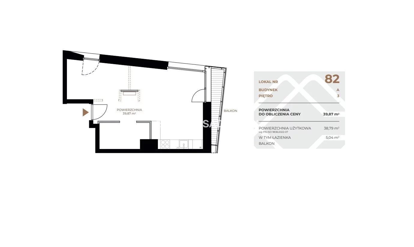2 pokoje, mieszkanie 39,87 m², piętro 3, oferta nr , BS2-MS-311580, Kraków, Grzegórzki, Fabryczna