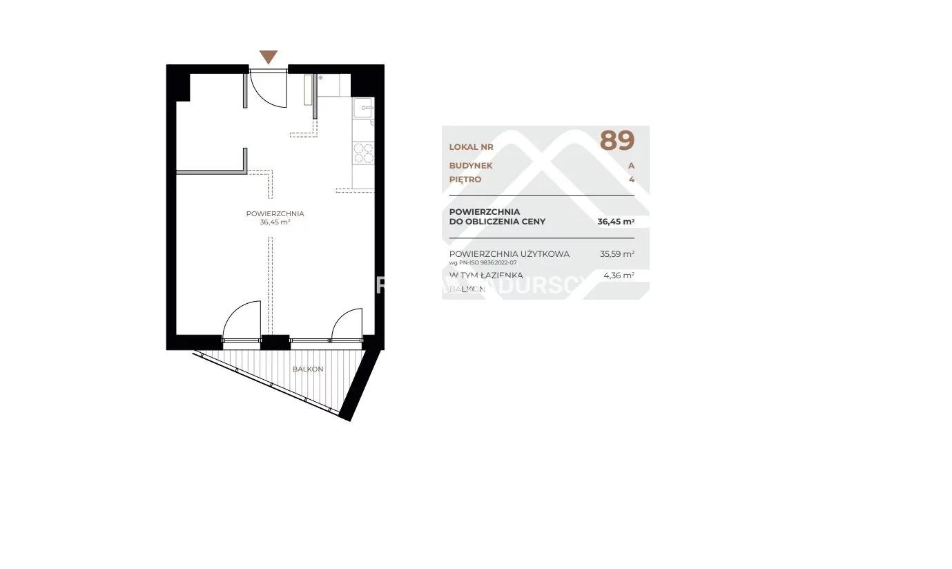 2 pokoje, mieszkanie 36,45 m², piętro 4, oferta nr , BS2-MS-311582, Kraków, Grzegórzki, Fabryczna