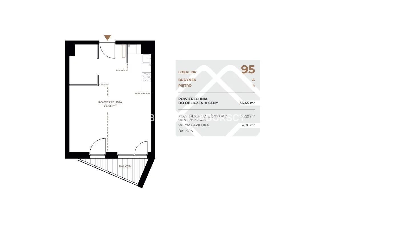 2 pokoje, mieszkanie 36,45 m², piętro 4, oferta nr , BS2-MS-311588, Kraków, Grzegórzki, Fabryczna