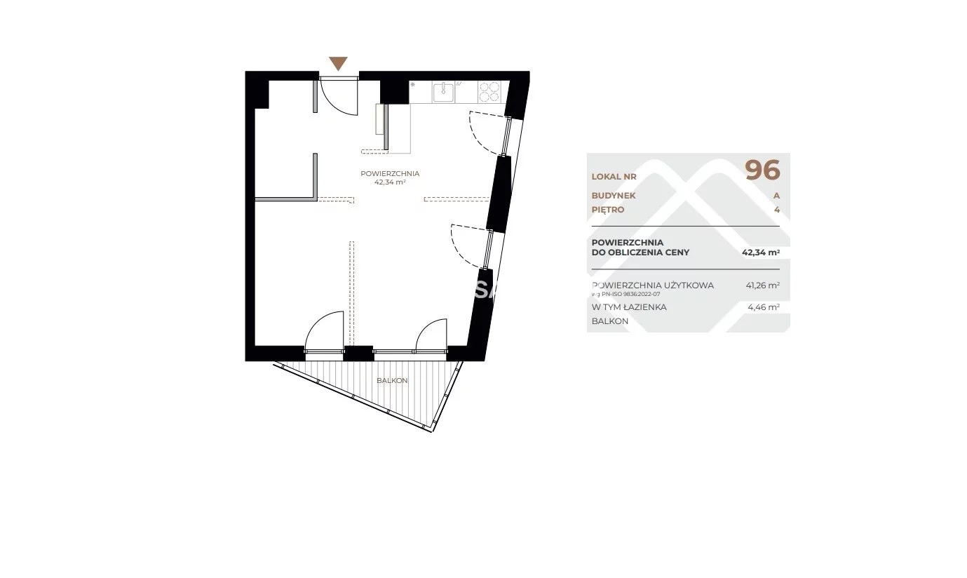 2 pokoje, mieszkanie 42,34 m², piętro 4, oferta nr , BS2-MS-311589, Kraków, Grzegórzki, Fabryczna