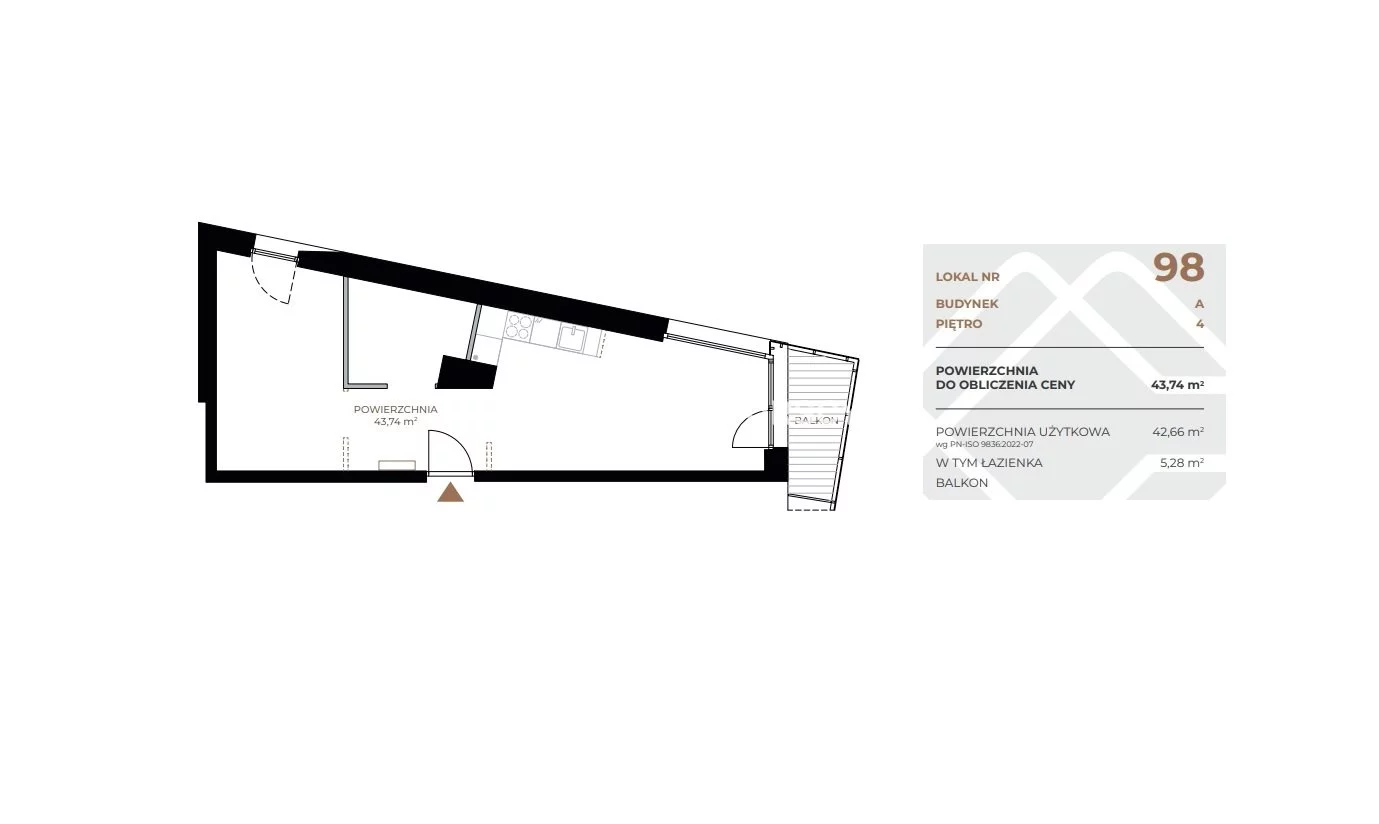 2 pokoje, mieszkanie 43,74 m², piętro 4, oferta nr , BS2-MS-311590, Kraków, Grzegórzki, Fabryczna