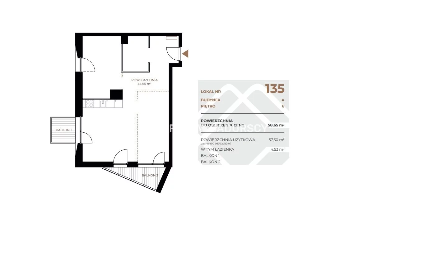 2 pokoje, mieszkanie 58,65 m², piętro 6, oferta nr , BS2-MS-311617, Kraków, Grzegórzki, Fabryczna