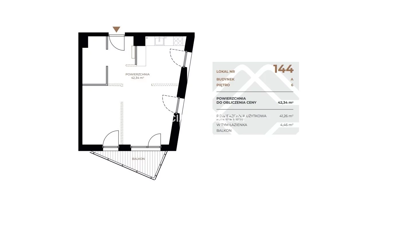 2 pokoje, mieszkanie 36,51 m², piętro 6, oferta nr , BS2-MS-311621, Kraków, Grzegórzki, Fabryczna