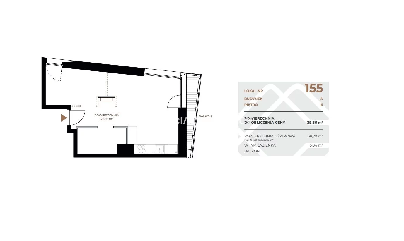 2 pokoje, mieszkanie 39,86 m², piętro 6, oferta nr , BS2-MS-311625, Kraków, Grzegórzki, Fabryczna