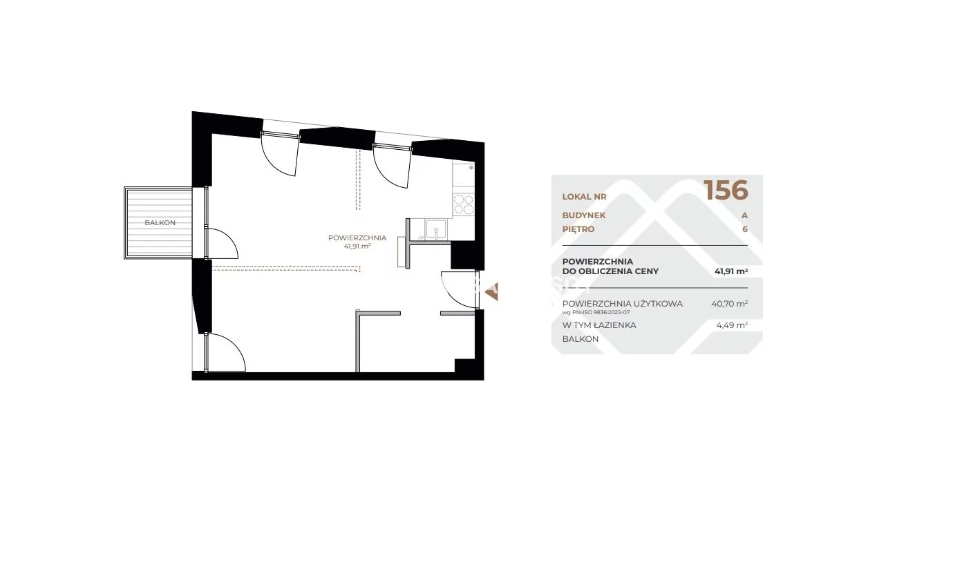 2 pokoje, mieszkanie 41,91 m², piętro 6, oferta nr , BS2-MS-311626, Kraków, Grzegórzki, Fabryczna
