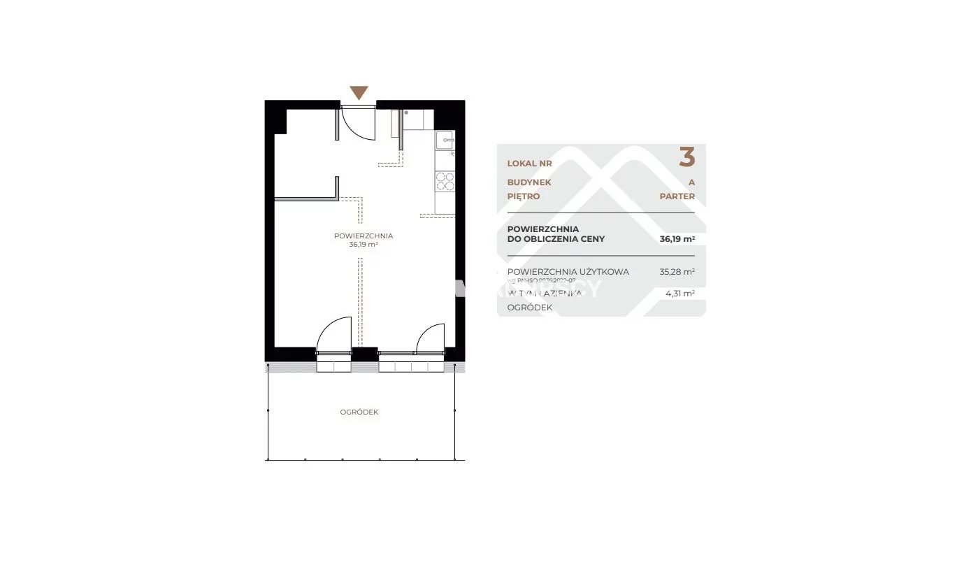 2 pokoje, mieszkanie 36,19 m², parter, oferta nr , BS2-MS-311517-1, Kraków, Grzegórzki, Fabryczna
