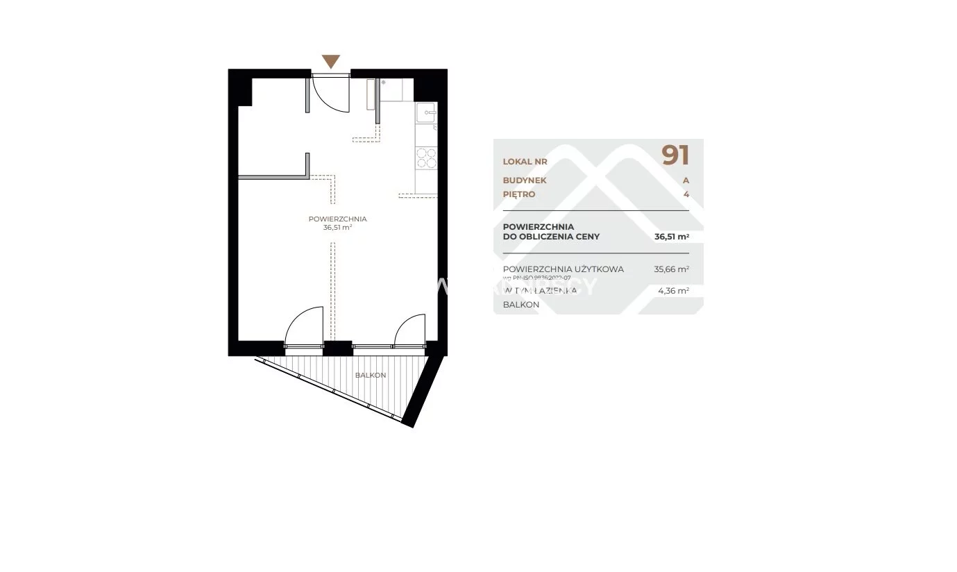 2 pokoje, mieszkanie 36,51 m², piętro 4, oferta nr , BS2-MS-311583-2, Kraków, Grzegórzki, Fabryczna
