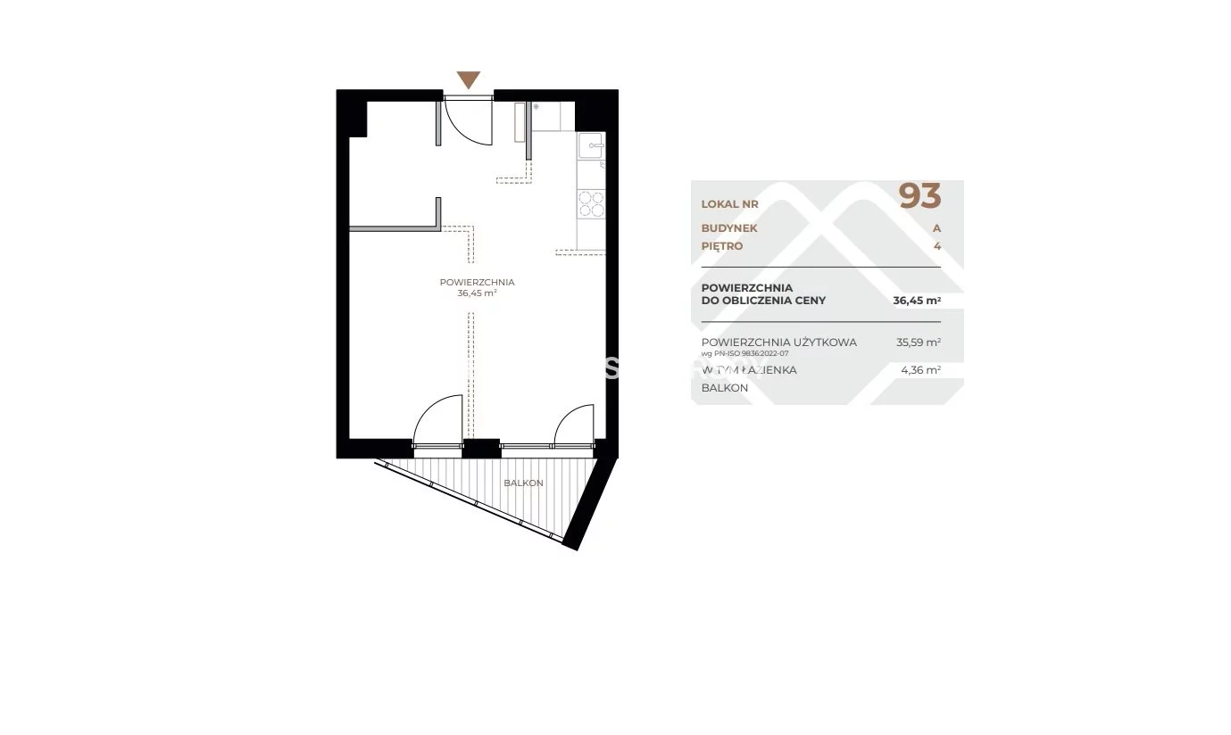 2 pokoje, mieszkanie 36,45 m², piętro 4, oferta nr , BS2-MS-311585-2, Kraków, Grzegórzki, Fabryczna