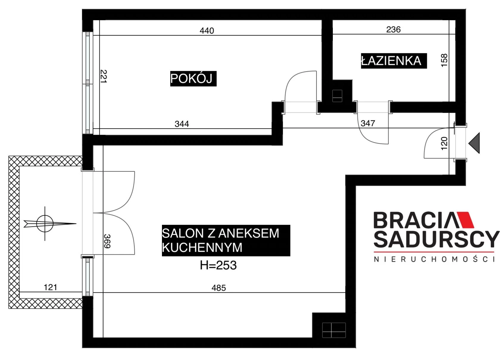 2 pokoje, mieszkanie 33,62 m², piętro 3, oferta nr , BS3-MS-312102, Kraków, Podgórze, Gromadzka
