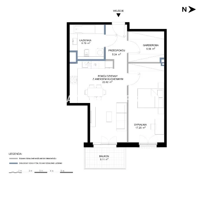 2 pokoje, mieszkanie 60,05 m², piętro 1, oferta nr , BS2-MS-302128-21, Kraków, Grzegórzki, Grzegórzki